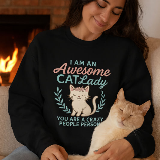 Awesome Cat Lady Sweatshirt
