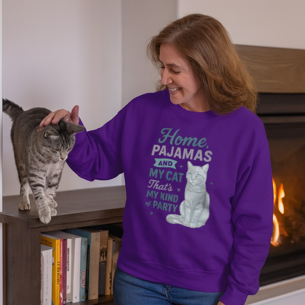 Home, Pajamas And My Cat Sweatshirt